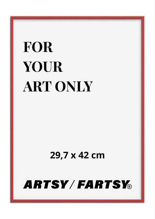 Red wooden frame 30x42 cm