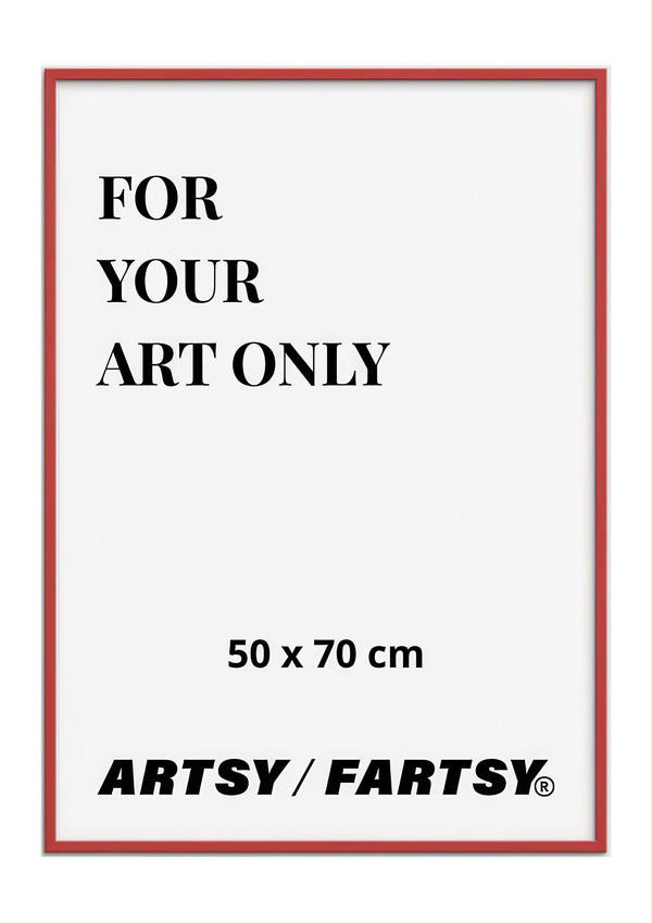 Red Wooden Frame 50x70 cm