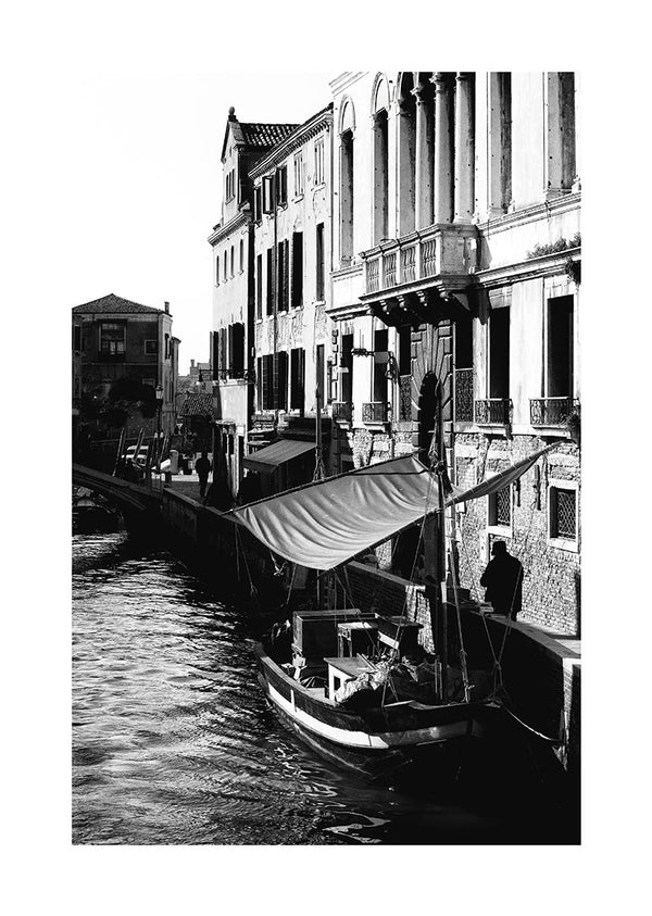 Boat in venice poster