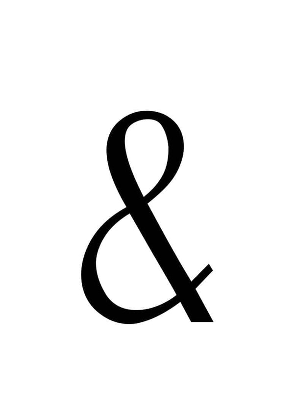 A big ampersand logogram poster