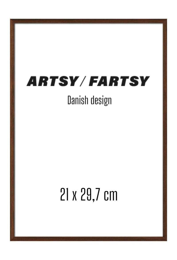 Solid wooden frame Dark Brown 21x30 cm