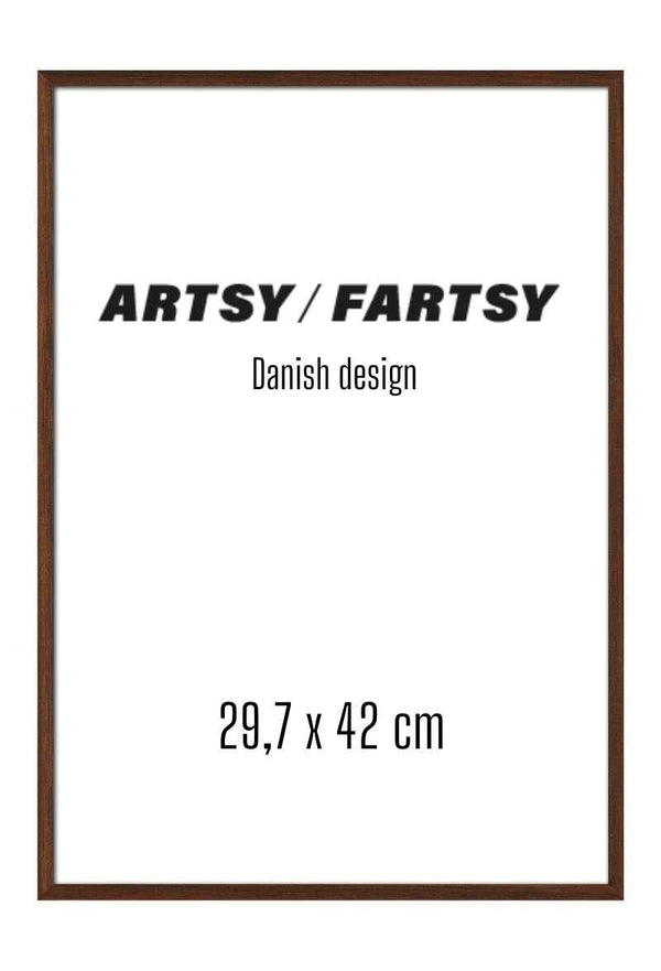 Solid wooden frame Dark Brown 30x42 cm
