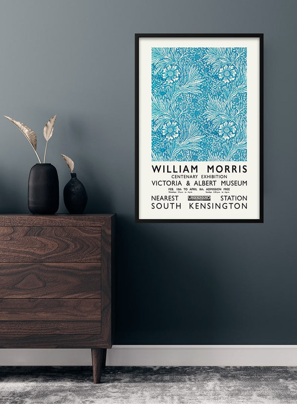 William Morris blue poster
