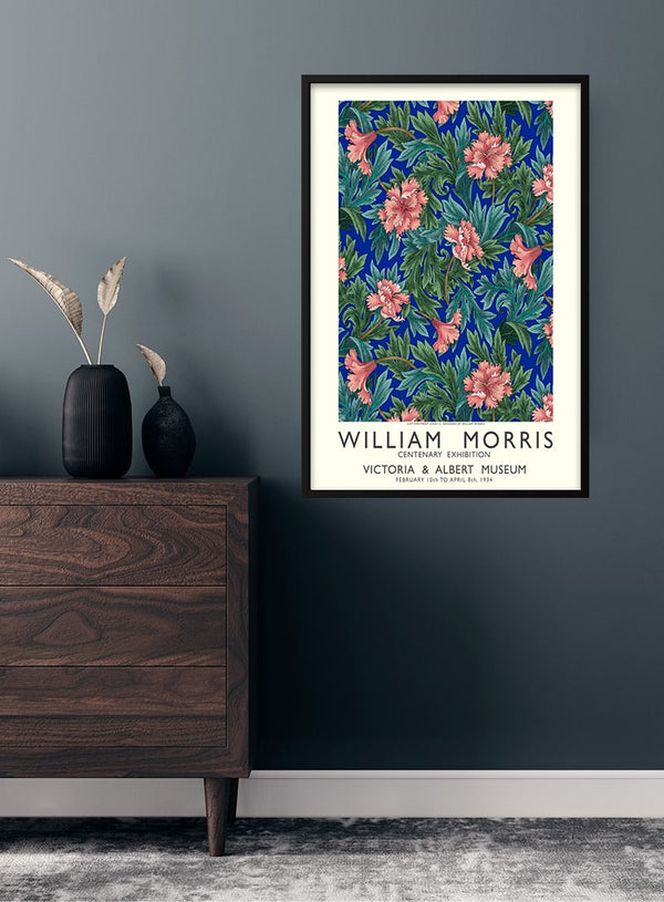 William Morris flower exihibition poster