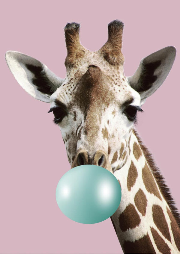 Bubblegum giraffe poster