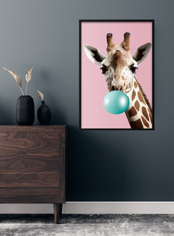 Bubblegum giraffe poster