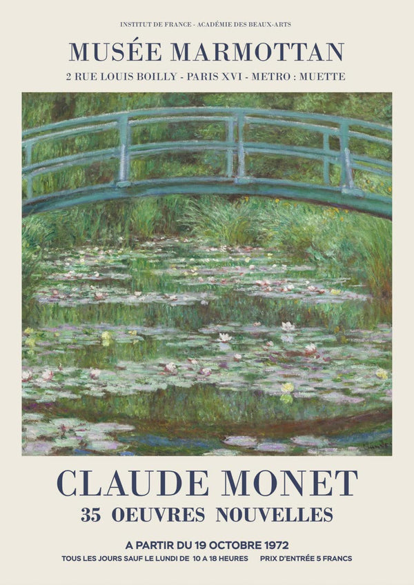 Claude Monet den japanske gangbro poster