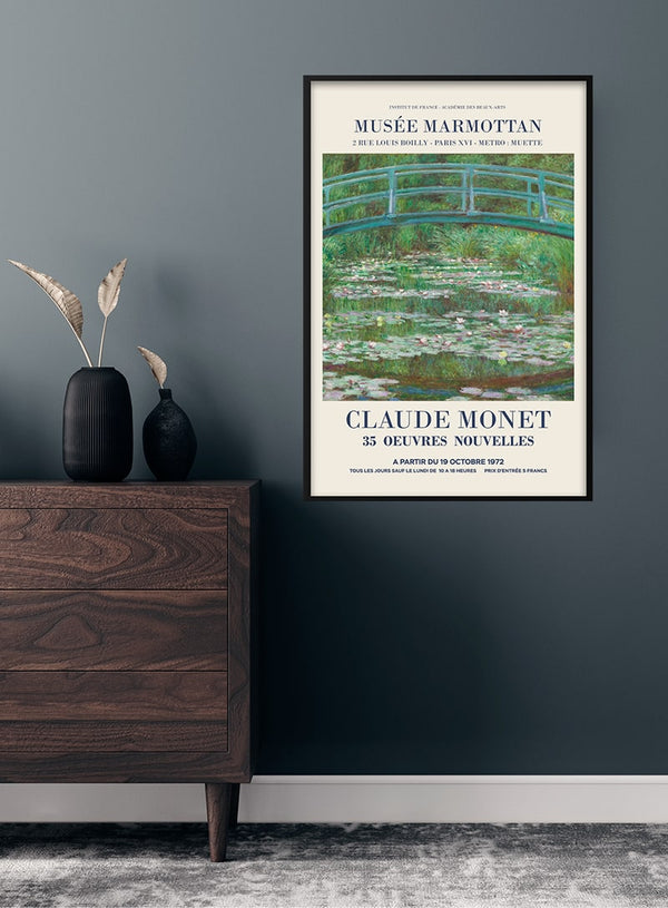 Claude Monet den japanske gangbro poster