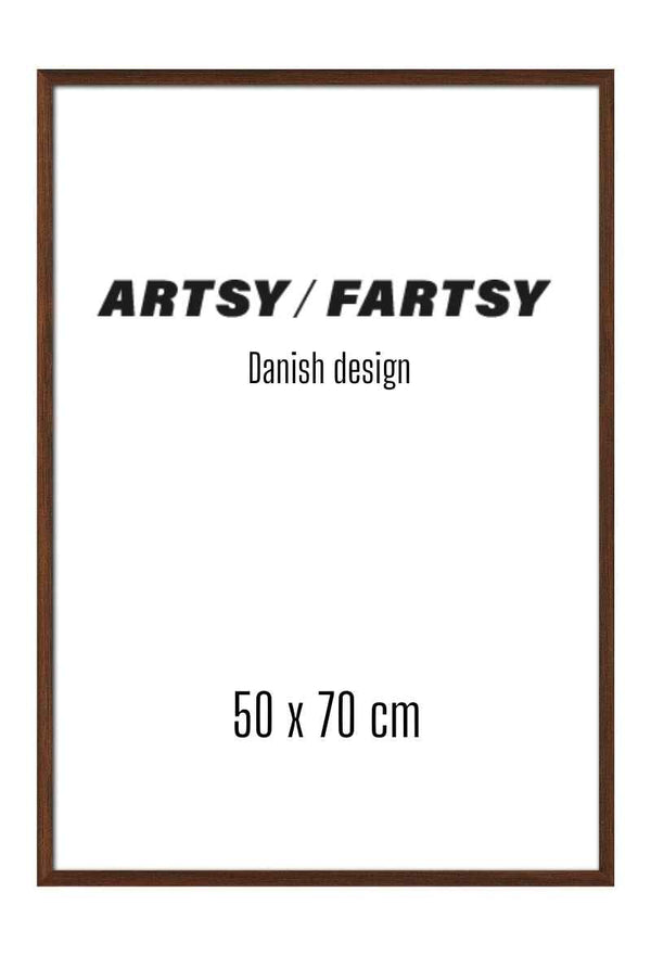 Solid wooden frame Dark Brown 50x70 cm