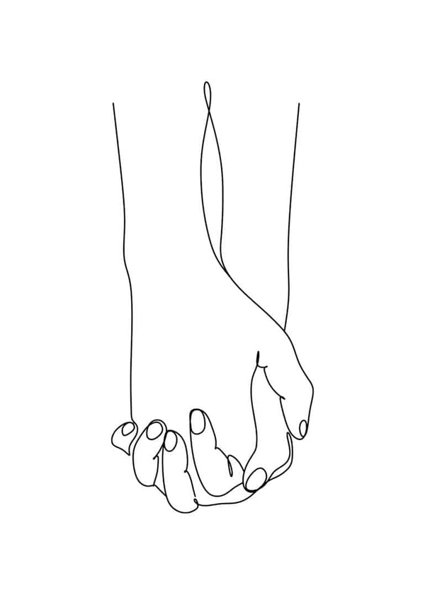 Holding hands kunstposter