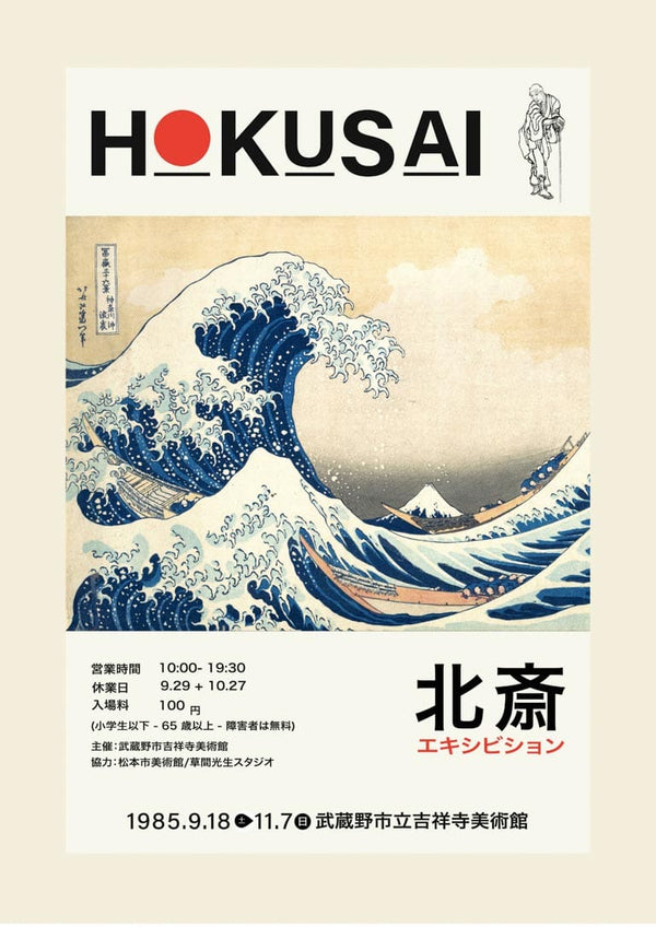 Den store bølge af Hokusai kunstposter