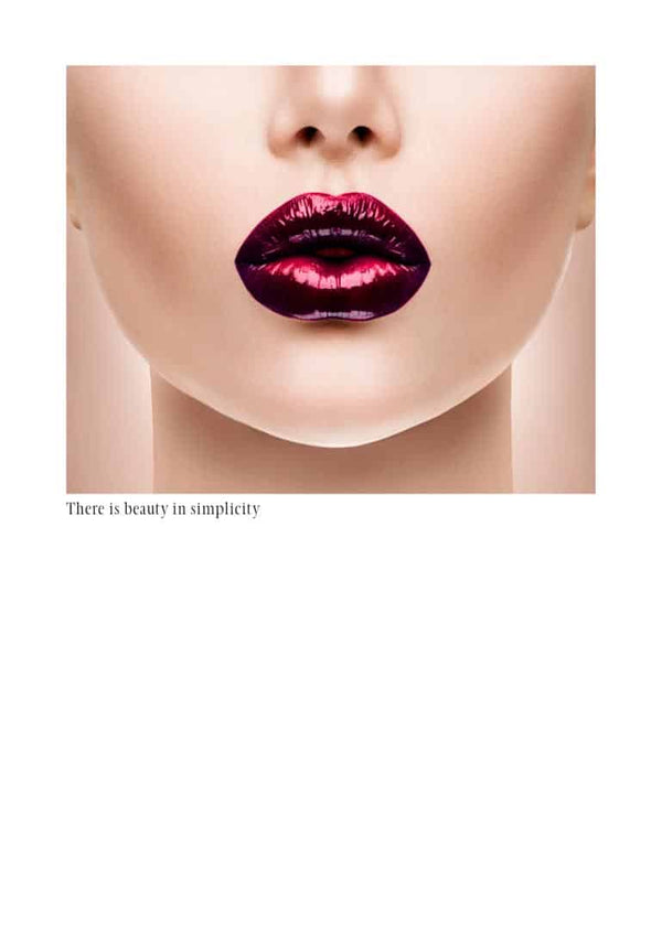 Beauty in simplicity fashion poster