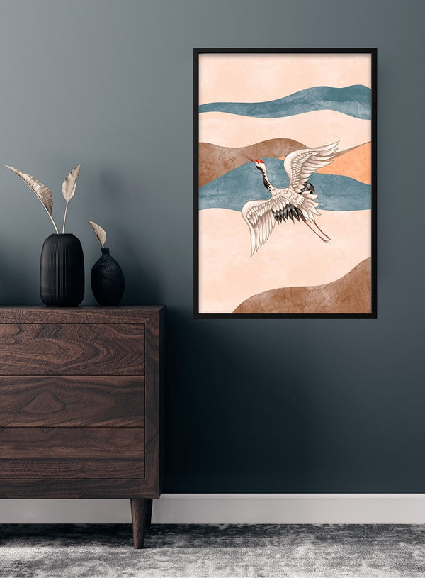 japanese crane kunstposter