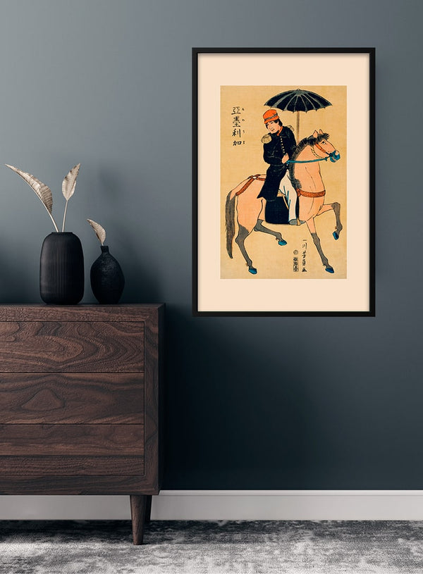 Amerika by Utagawa Yoshikazu japansk kunstposter