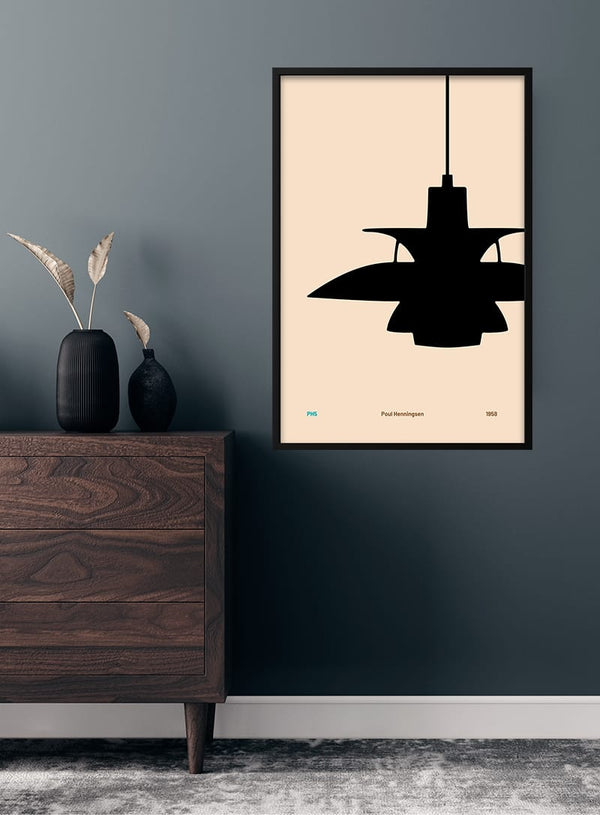 PH5 af Poul Henningsen som poster til stuen