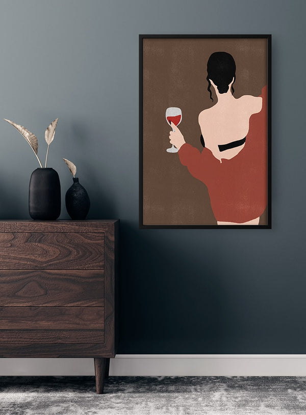 Woman and Wine Poster