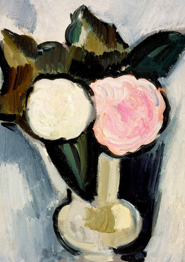 Flowers in a vase by Marsden Hartley poster