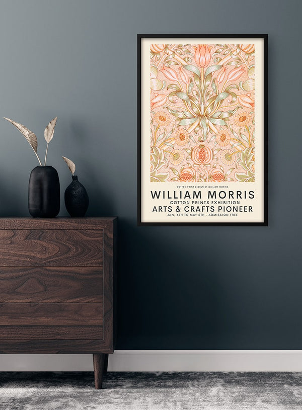 William Morris - Pink Exhibition Poster