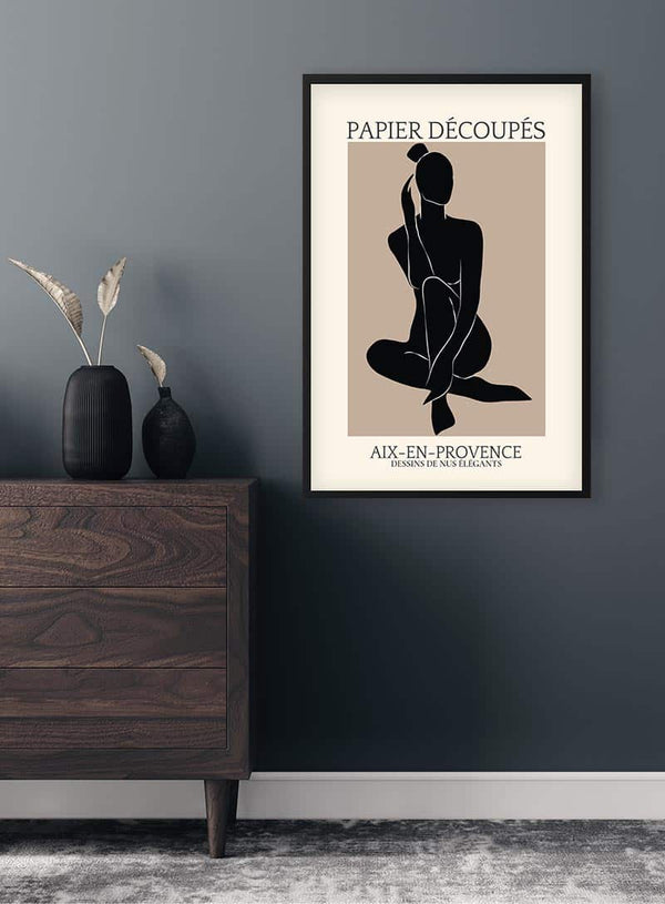 French Art inspired Papier Decoupe poster