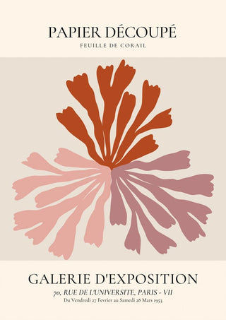 French Art Inspired Papier decoupe poster