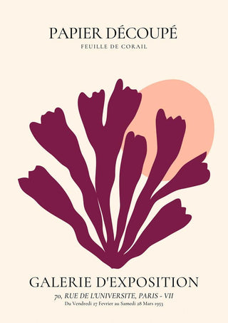 Purple Coral Decoupe Poster