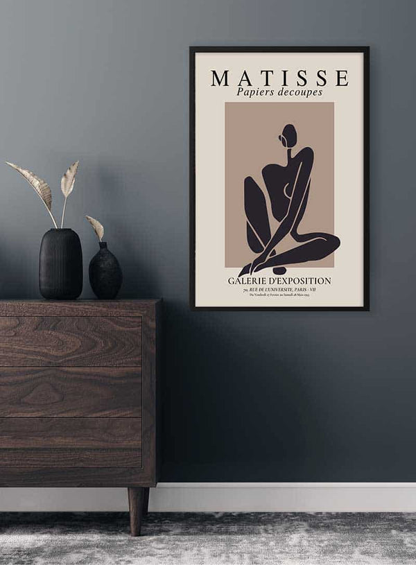 Matisse Inspired Black woman no. 2 Poster