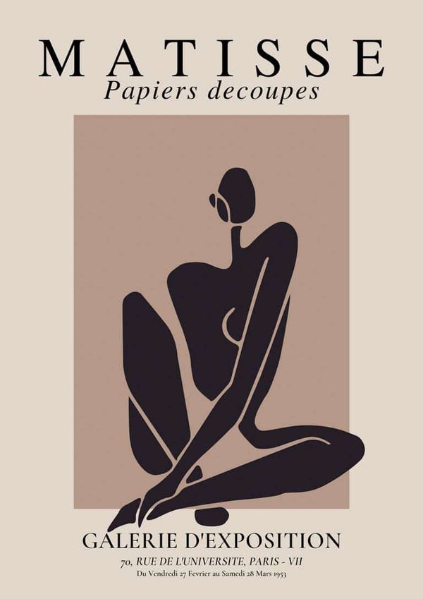 Matisse Inspired Black woman no. 2 Poster