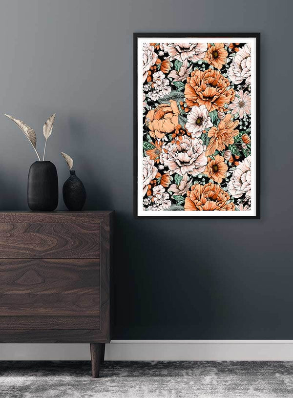 Orange Flowers No. 1 Poster