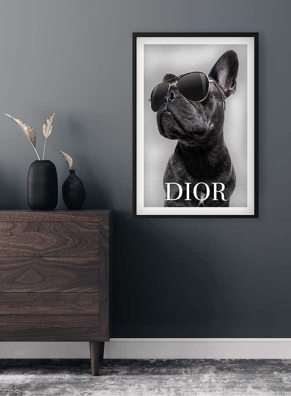 Bulldog Dior Poster