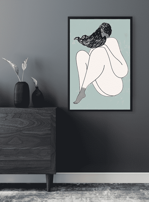Woman in White Poster