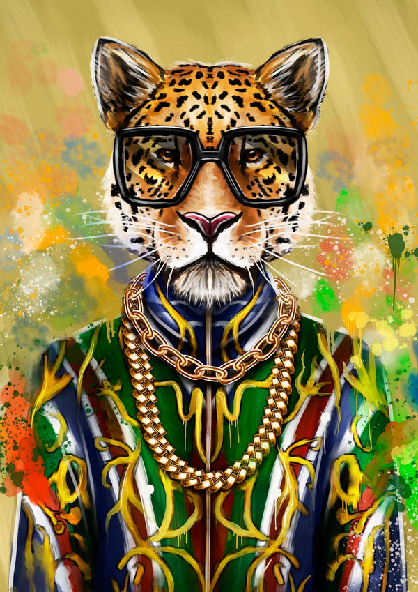 Leopard King Poster