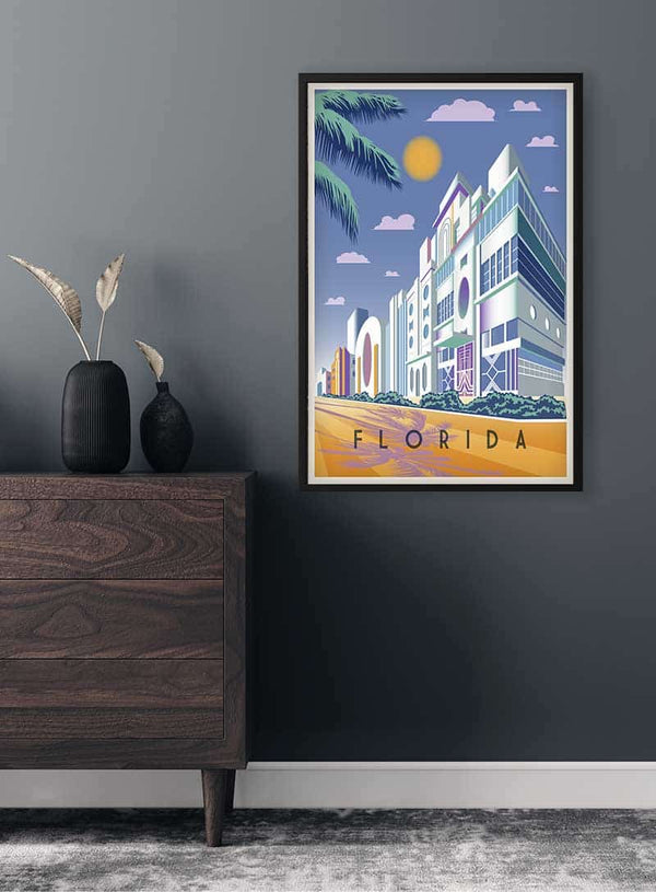 Florida in Blue Poster