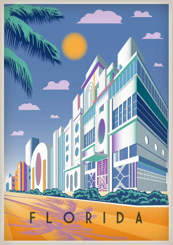 Florida in Blue Poster