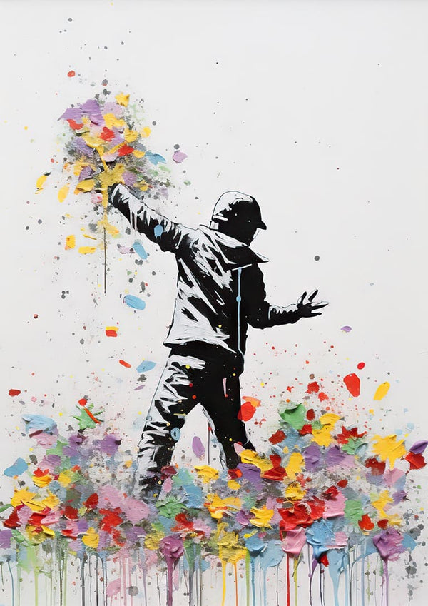 Flower Thrower - Banksy Inspired Poster