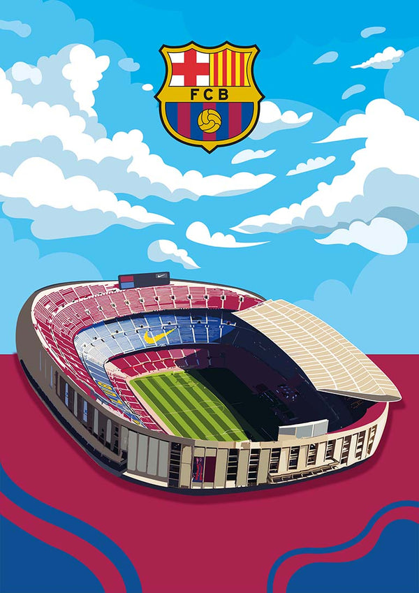 Camp Nou Barcelona Football Poster
