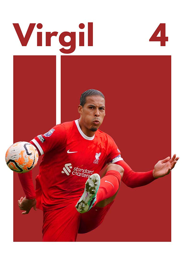 Virgil van Dijk Football Poster