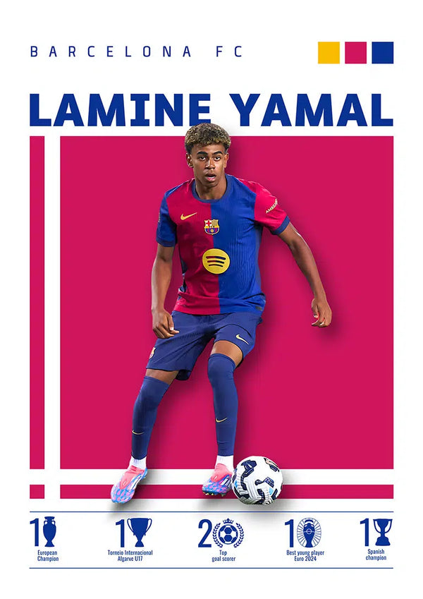Lamine Yamal - Barcelona Football Poster