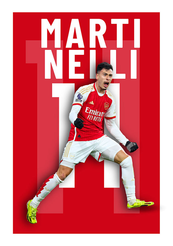 Martinelli - Arsenal Football Poster