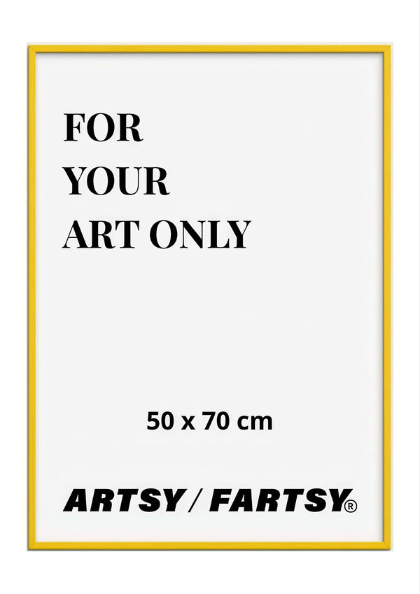 Yellow Wooden Frame 50x70 cm