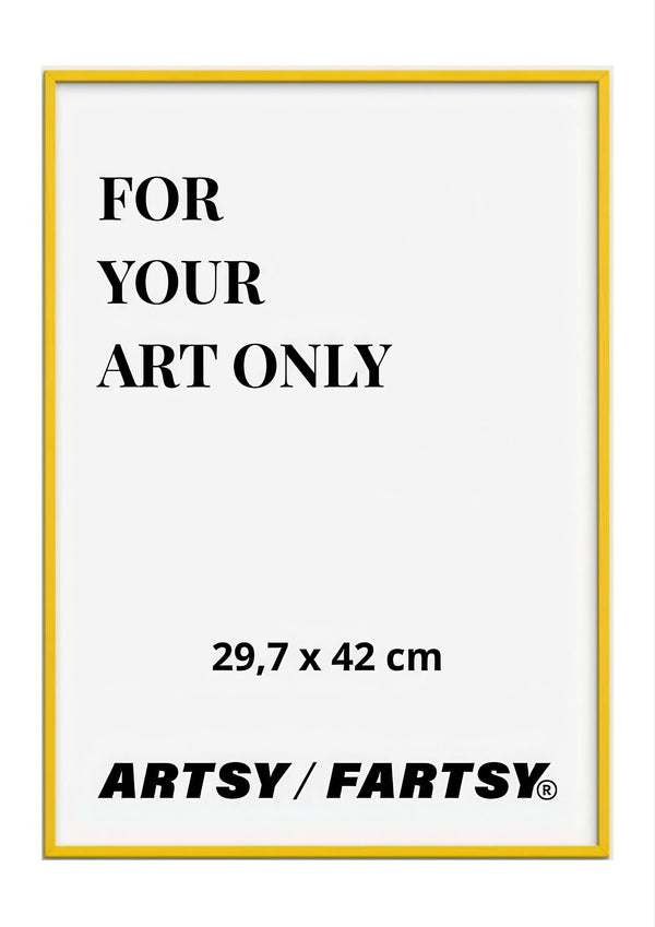 Yellow Wooden Frame 30x42 cm