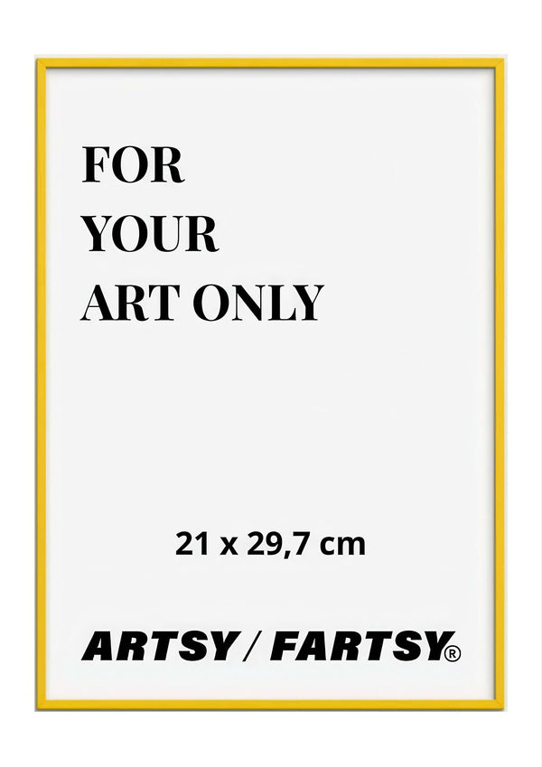 Yellow Wooden Frame 21x30 cm