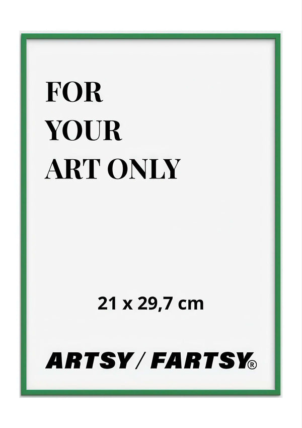 Green Wooden Frame 21x30 cm