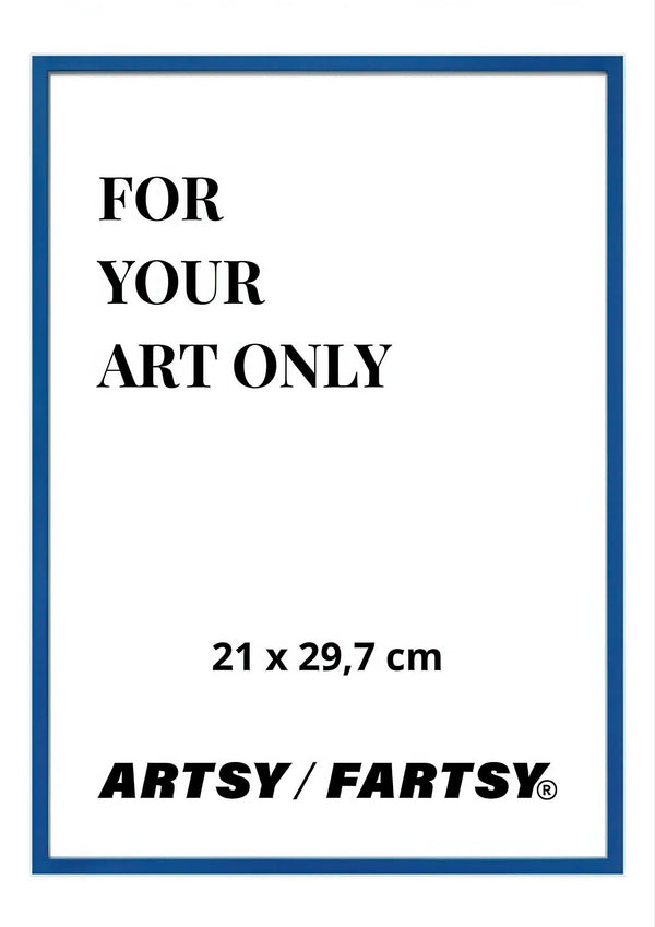 Blue Wooden Frame 21x30 cm