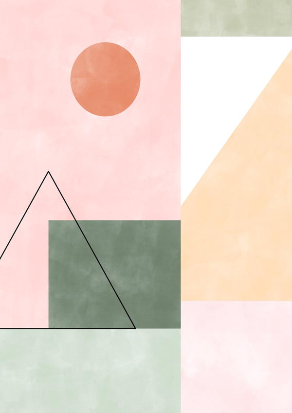 Pastel Tones With Minimalist Shapes