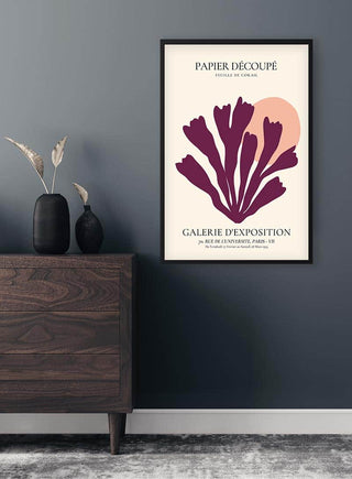 Purple Coral Decoupe Poster