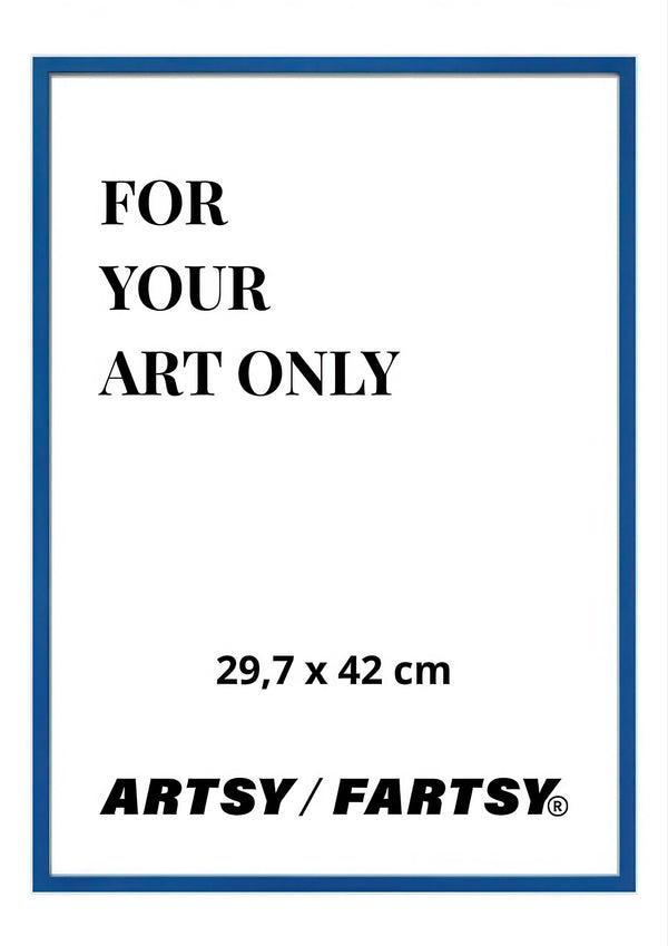 Blue Wooden Frame 30x42 cm