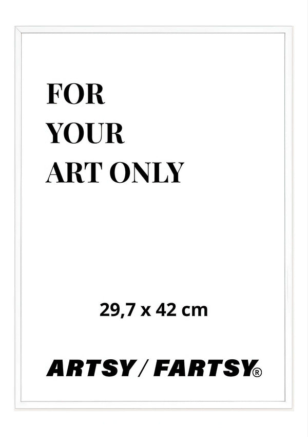 White Wooden Frame 30x42 cm