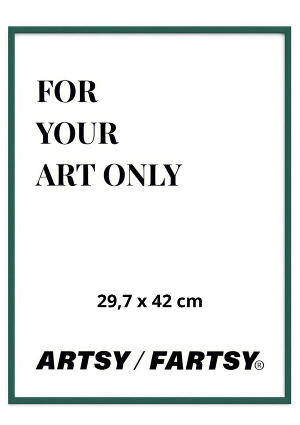 Green Wooden Frame 30x42 cm