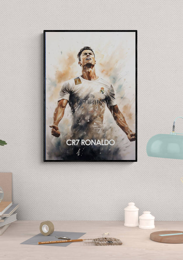 CR7 Ronaldo Football Poster