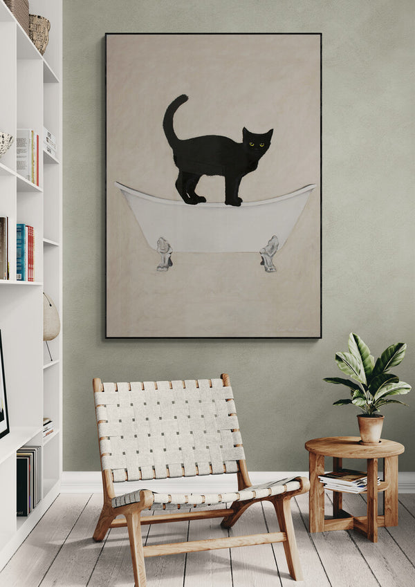 Black Cat on Bathtub - Coco de Paris